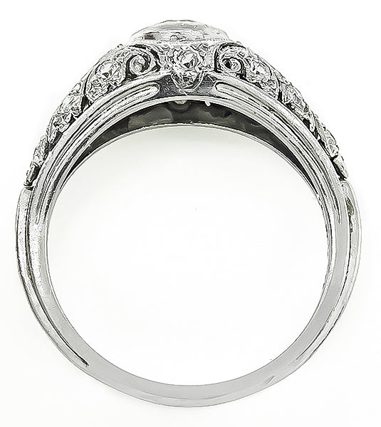 Art Deco 0.65ct Diamond Engagement Ring