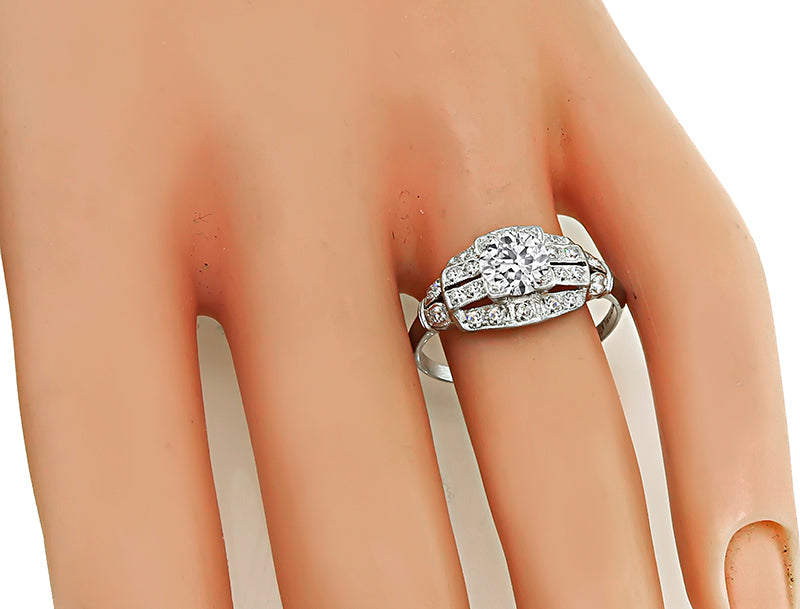 Vintage 0.80ct Diamond Engagement Ring