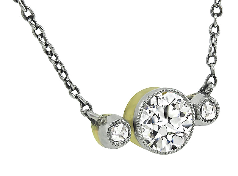 Victorian 0.85ct Diamond Necklace