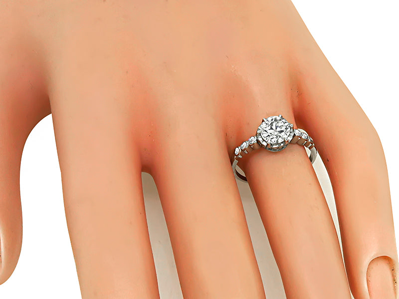 Edwardian 1.01ct Diamond Engagement Ring