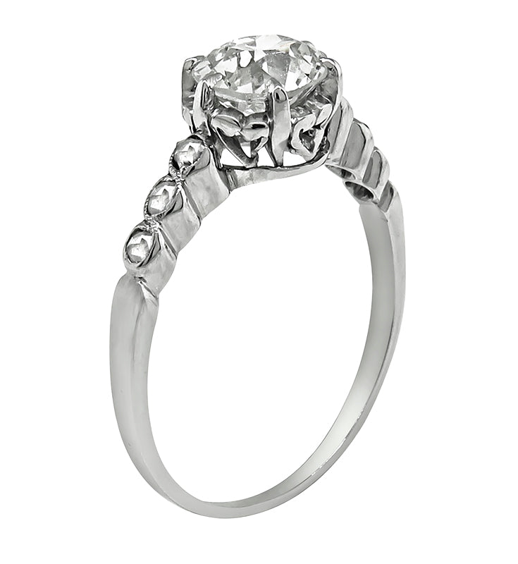 Edwardian 1.01ct Diamond Engagement Ring