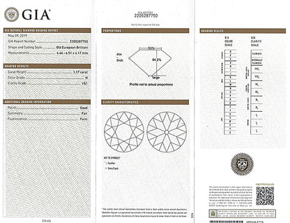 Vintage 1.17ct Diamond Engagement Ring