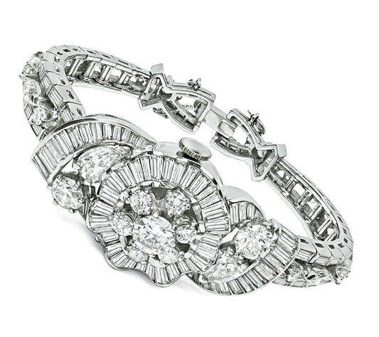 Vintage 7.50ct Diamond Hamilton Cover Watch Bracelet