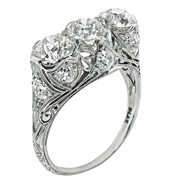 Edwardian 2.30ct Diamond Three Stone Ring