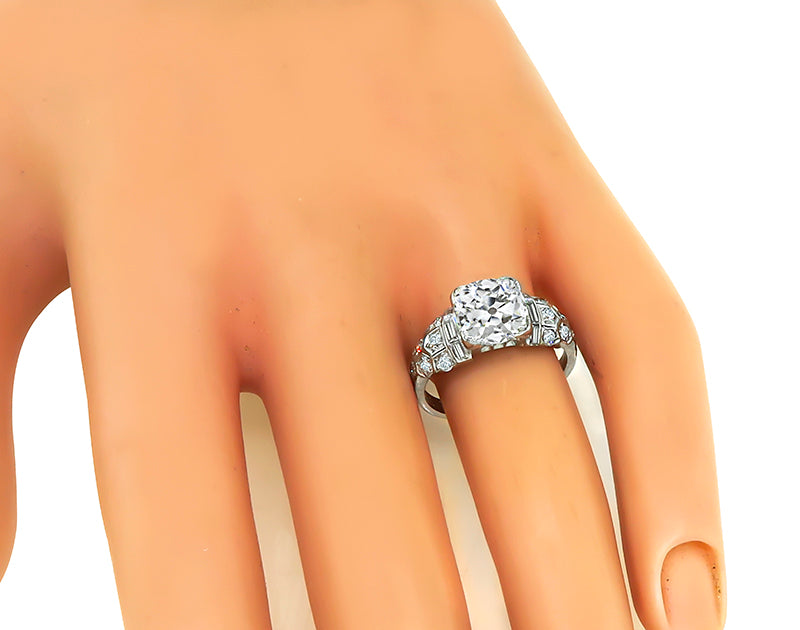 Art Deco 2.31ct Diamond Engagement Ring