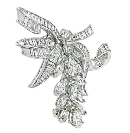 1950s 7.00ct Diamond Platinum Pin