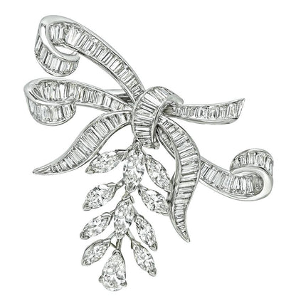 1950s 7.00ct Diamond Platinum Pin