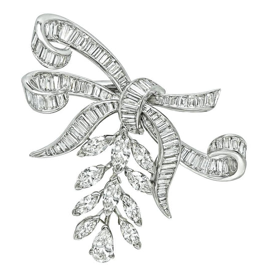 1950s 7.00ct Diamond Platinum Pin
