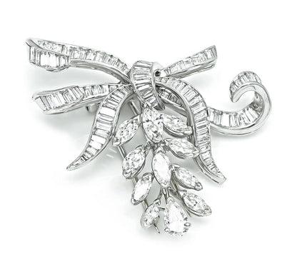 1950s 7.00ct Diamond Platinum Pin