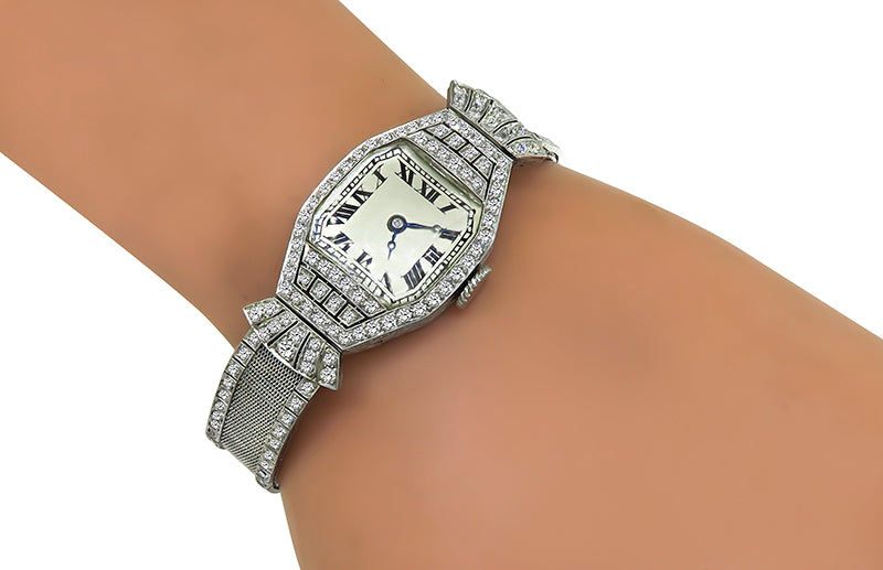 Art Deco 4.00ct Diamond Watch