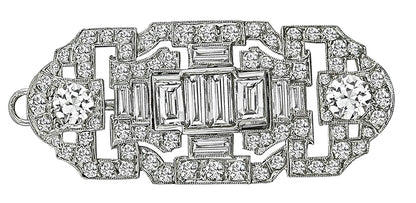 Vintage 5.20ct Diamond Pendant / Pin