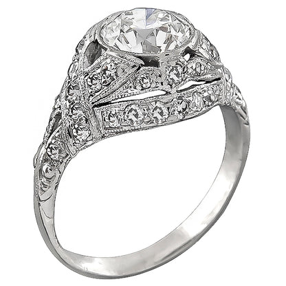 Vintage GIA Certified 1.00ct Diamond Engagement Ring