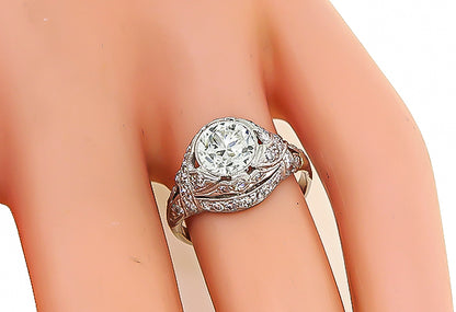 Vintage GIA Certified 1.00ct Diamond Engagement Ring