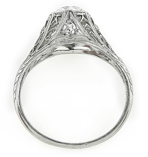 Edwardian GIA Certified 1.03ct Diamond Engagement Ring