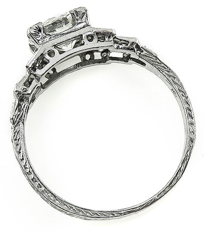 Vintage GIA Certified 1.08ct Diamond Engagement Ring