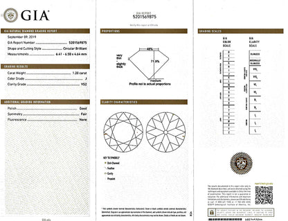 Edwardian GIA Certified 1.20ct Diamond Engagement Ring