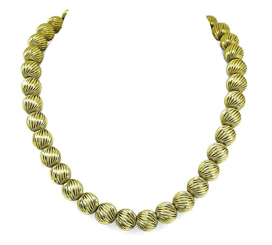 1940s Gold Bead Necklace