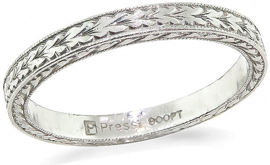 Estate Platinum Wedding Band