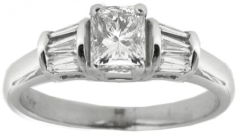 0.52ct  Diamond 14k White Gold  Engagement Ring