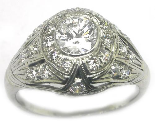 GIA Certified Cushion Cut Diamond Platinum Engagement Ring