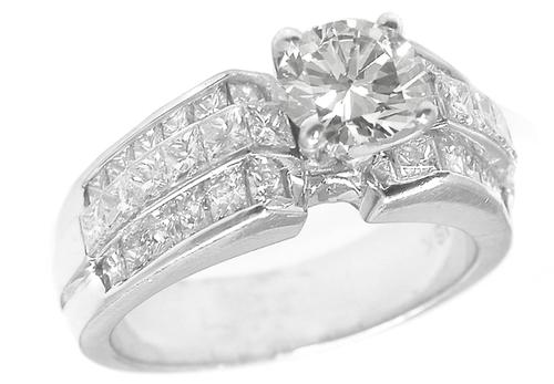 0.73ct Diamond 18k White Gold Engagement Ring