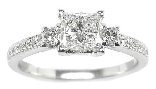 GIA Certified Princess Cut Diamond Engagement Ring