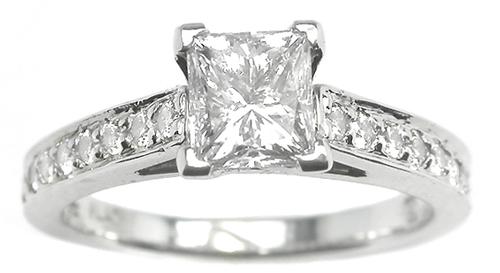 Vintage Engagement Ring GIA Certified Diamond 0.75ct. 