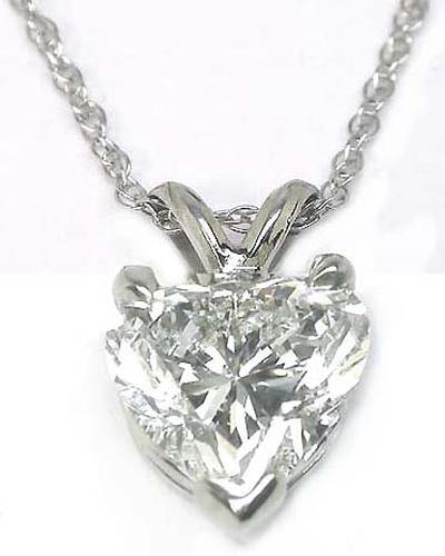 Louis Vuitton, White Gold Diamond Pave Heart Locket 0.50 (20074) Neckla