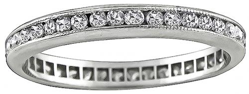 Round Cut Diamond Platinum Eternity Wedding Band