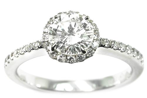 GIA Certified White Gold Engagement Ring