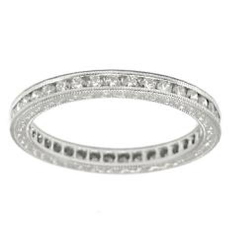 0.70ct Round Cut Diamond Eternity Platinum Wedding Band