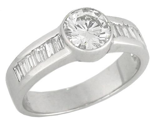 0.95ct Old European Diamond 18k Gold Engagement Ring