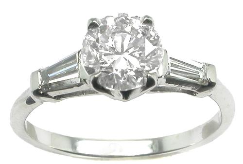 GIA Certified Diamond Platinum Engagement Ring