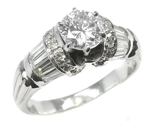 GIA Certified Diamond Platinum Engagement Ring
