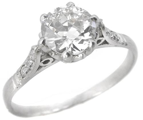 1.03ct  Diamond Platinum Engagement Ring