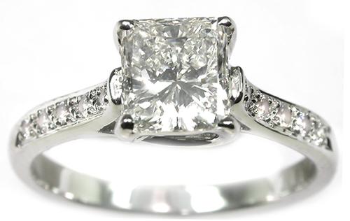 GIA Certified Princess Cut Diamond Engagement Ring