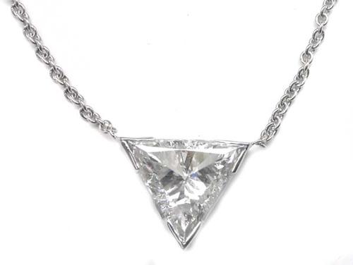 Princess and Trillion Cut Diamond Pendant — Ouros Jewels