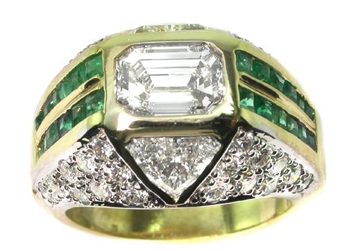 Vintage Engagement Ring Emerald Cut Diamond 1.05 carat GIA Cert.  