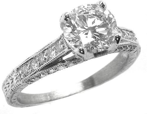 GIA Certified Diamond White Gold Engagement ring