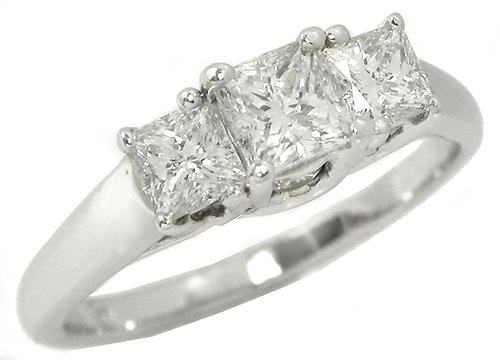 1.12ct Princess Cut Diamond Platinum Ring