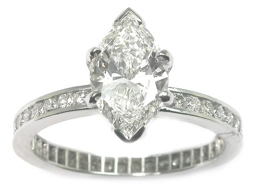 GIA Certified Diamond White Gold Engagement Ring