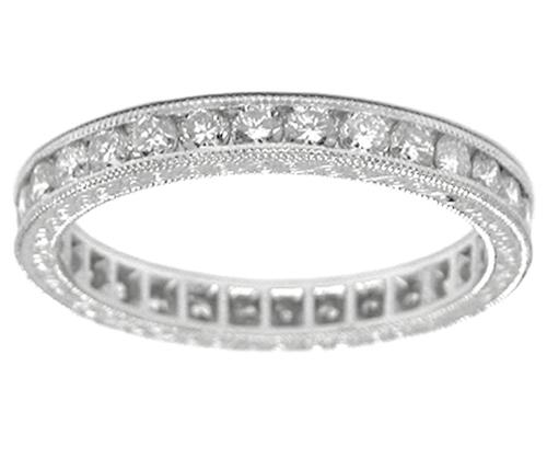 1.30ct Round Diamond Eternity Platinum Wedding Band