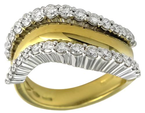 Vanessa 1.30ct Diamond 18k Yellow & White Gold Ring