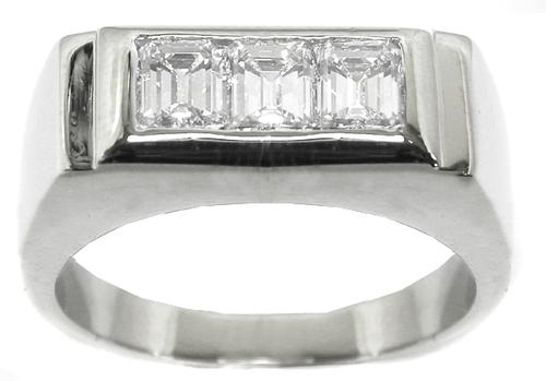 Men's Diamond Ring 1/2 ct tw Round-cut 10K White Gold | Kay Outlet