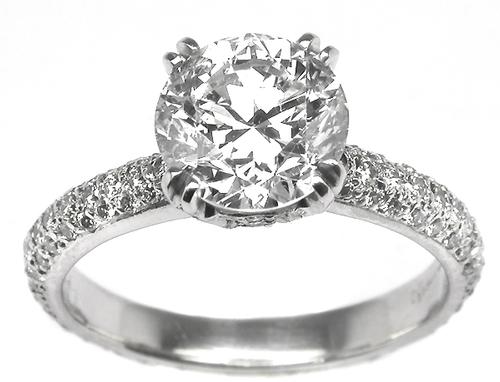 GIA Certified Diamond Platinum Engagement Ring