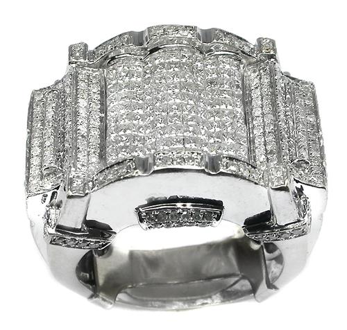 Invisible princess cut outlet diamond ring