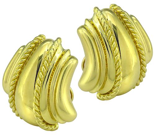 Estate yellow gold earrings deals