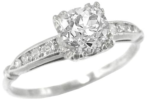 Vintage Platinum Engagement Ring GIA Certified