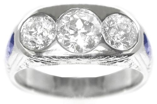 Antique 18k White Gold Ring