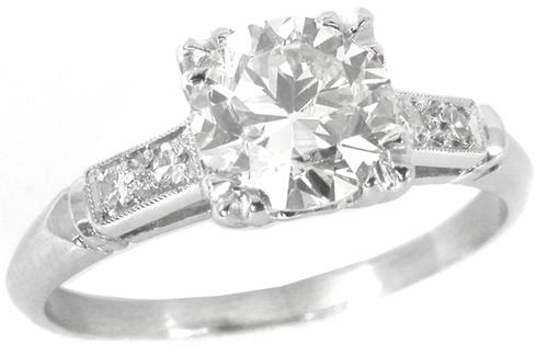 1920s 1.33ct Diamond Platinum Engagement Ring